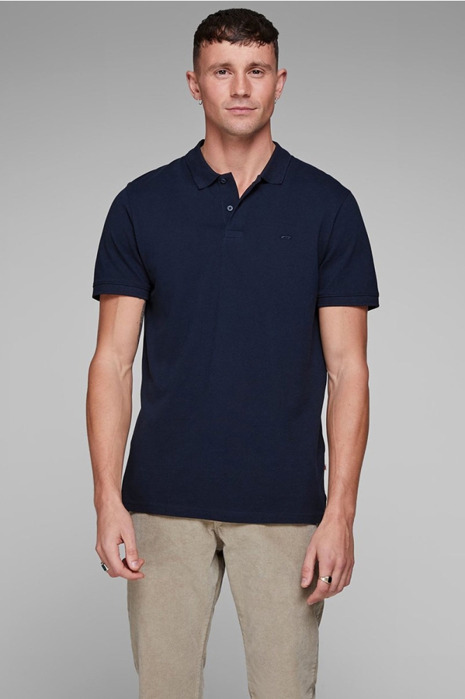 JJEBASIC POLO SS NOOS 12136516 Navy Blazer/SLIM FIT
